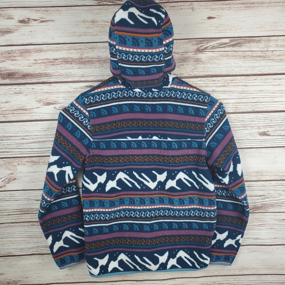 The North Face Mens Small Printed Carbondale 1/4 Snap Hooded Fleece Pullover - Picture 9 of 14